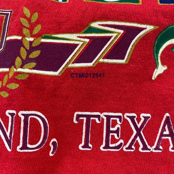 Vintage Belton Shirt Men Large L Red S. Padre Island Texas Sailboats Dolphins - Picture 10 of 15